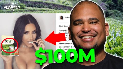 YouTube thumbnail: How I Sold $100 Million Worth Of Tea On Instagram